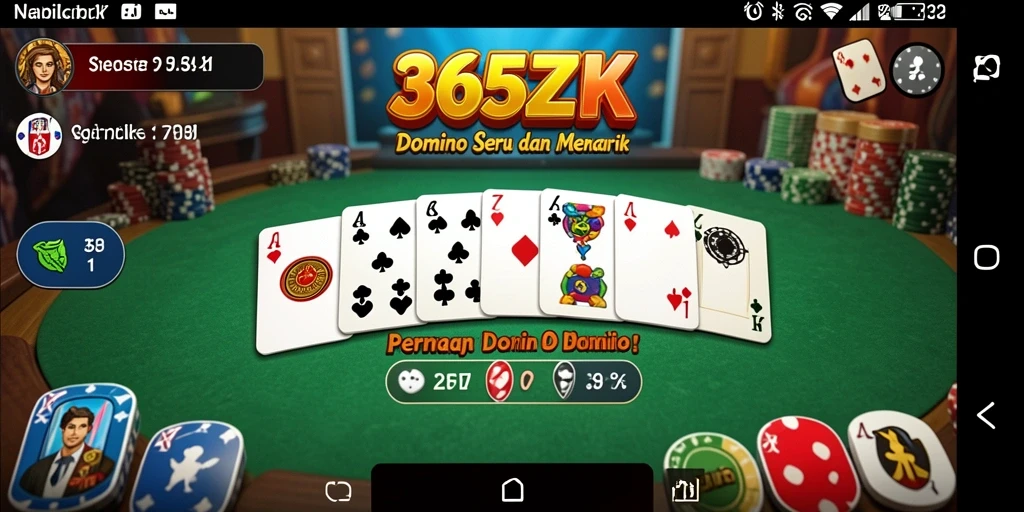Tampilan menarik dari gameplay Domino 365ZK.