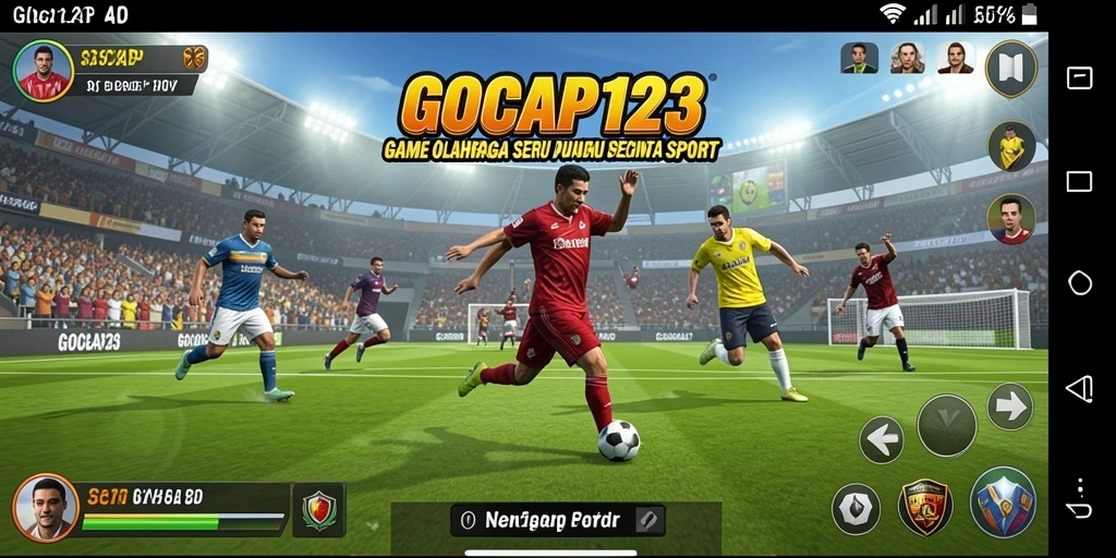 Screenshot GOCAP123 menunjukkan aksi seru di arena olahraga.
