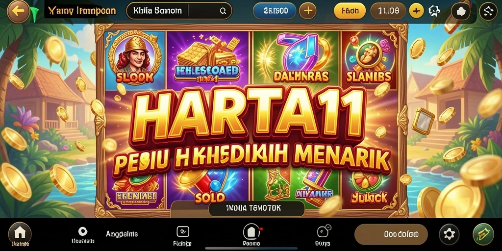 Screenshot menunjukkan gameplay interaktif dari HARTA11 yang menarik.