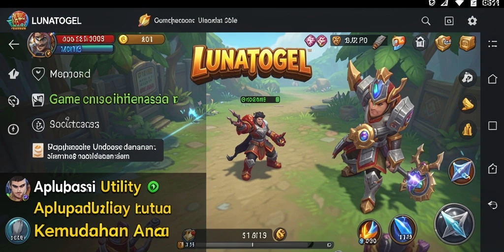 Tampilan antarmuka LUNATOGEL yang sederhana dan efektif.