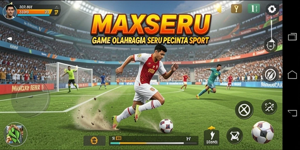Tampilan gameplay seru dari MAXSERU dengan aksi olahraga yang intens.