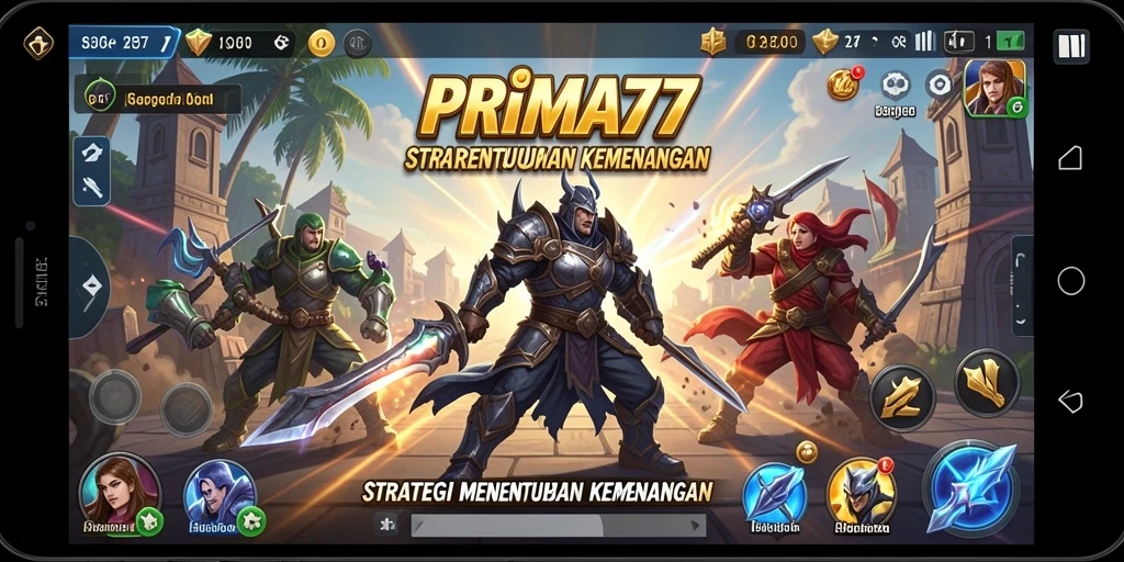 Tangkapan layar dari gameplay PRIMA77 yang menunjukkan pertempuran strategis.