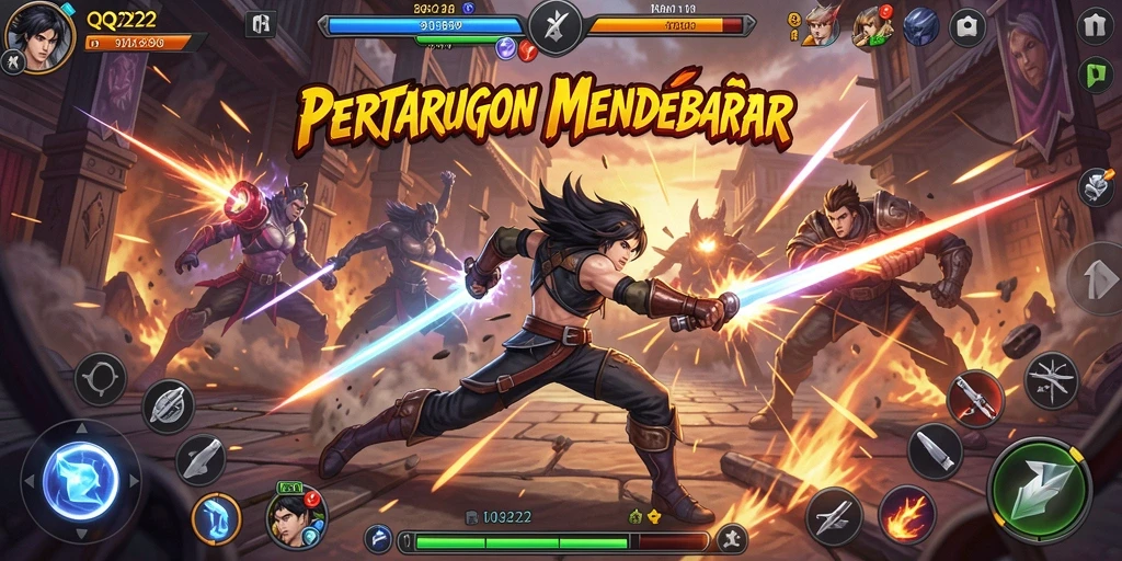Gameplay seru dan mendebarkan dalam pertarungan di QQ222.